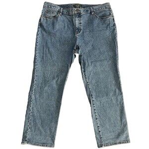 Lauren Ralph Lauren Jeans Womens 18W Blue Actual Classic Straight Hi Rise
